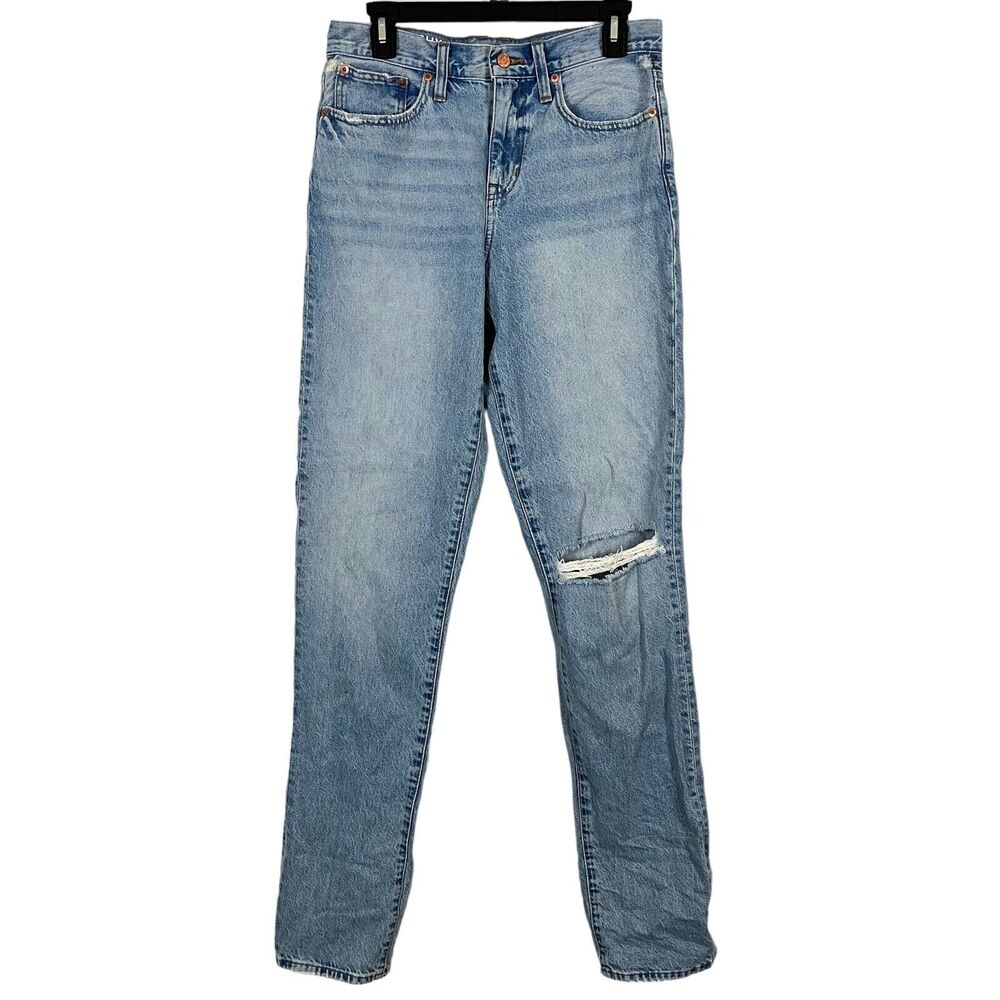 J Crew Womens Slouchy Boyfriend Jean BF706 High Rise Distressed Blue Denim 26 T